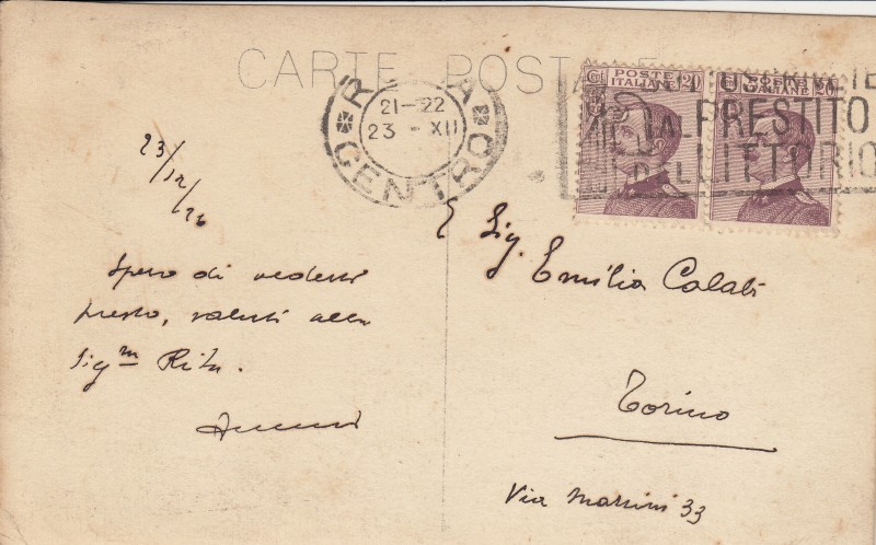CARTOLINA ROMA DEL 23 DICEMBRE 1926 RETRO.jpg