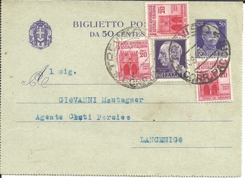 biglietto imperiale 50 cent usato al nord con francobolli ex rsi.jpg