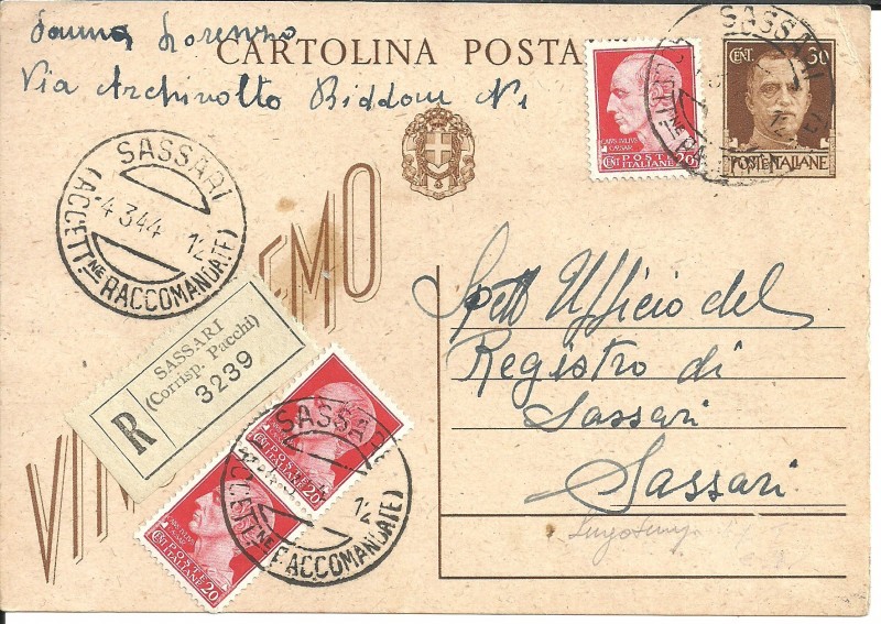 cartolina 30 cent vinceremo raccomandata da sassari per sassari del 4 marzo 44.jpg