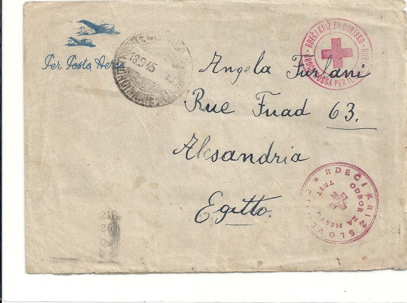 09.1945 - 18.9.45 ITALY Trieste to EGYPT 1945 Red Cross.jpg