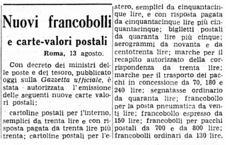 1965 - Nuovi francobolli per la Posta pneumatica, 13 agosto 1965.jpg