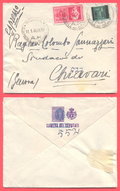 lettera da agenzia Camera dei Deputati - Roma 11.01.1946.jpg