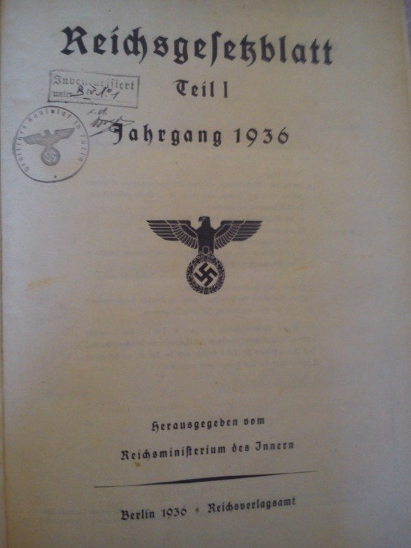 PRIMA PAGINA REICHSEGETZBLATT 1936.jpg