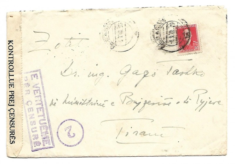 ALBANIA - 1940.9.8 Lettera fuori distretto - Elbasan - T. 0,15.jpg