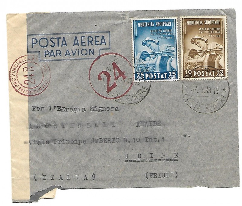 ALBANIA - 1943.6.7 Lettera aerea - Korce - T. 0,35_B.jpg