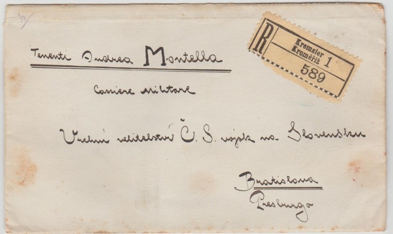 1919 (25 marzo)_R n. 589 da Kromeriz_fronte.jpg